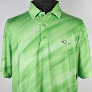 Greg Norman For Tasso Elba Green Men's Poly Blend Polo Casual Sport Size L